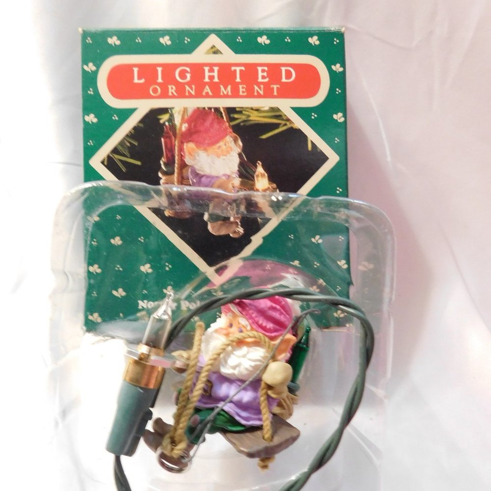Hallmark Lighted Ornament North Pole Power & Light Vintage